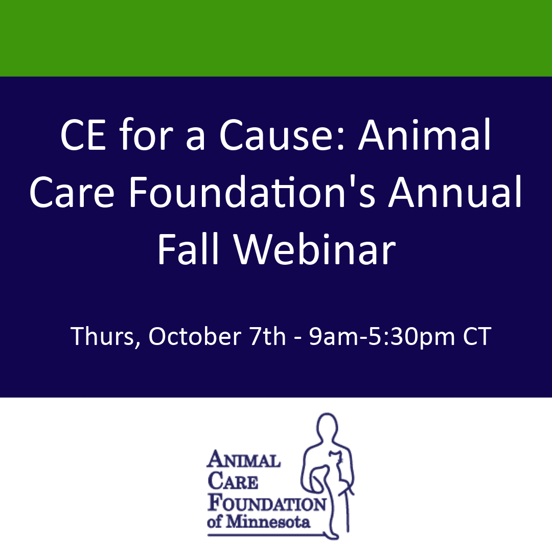animal care foundation fall webinar event ce credit